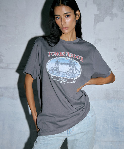 WT-56 BRIDGE GRAPHIC TEE - 2 COLORS CHARCOAL