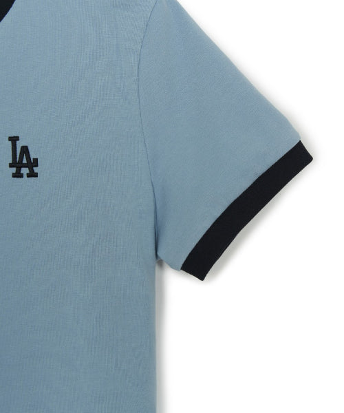 BASIC SMALL LOGO RINGER T-SHIRT SF #KARINA同款! - 4 COLORS SKY BLUE
