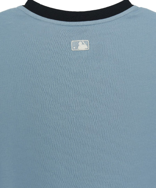 BASIC SMALL LOGO RINGER T-SHIRT PHI #KARINA同款! - 4 COLORS SKY BLUE