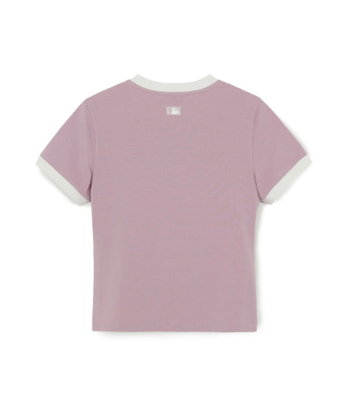 BASIC SMALL LOGO RINGER T-SHIRT SF #KARINA同款! - 4 COLORS LAVENDER