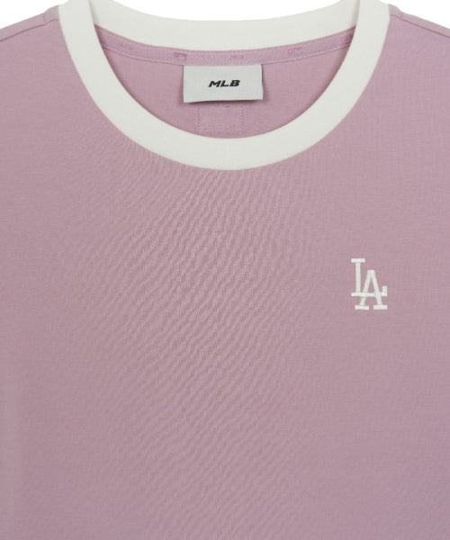 BASIC SMALL LOGO RINGER T-SHIRT PHI #KARINA同款! - 4 COLORS LAVENDER