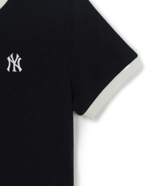BASIC SMALL LOGO RINGER T-SHIRT PHI #KARINA同款! - 4 COLORS BLACK