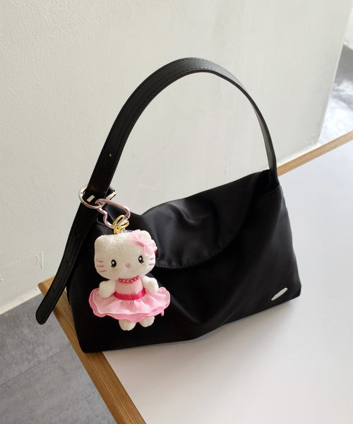 EVELYN SHOULDER BAG - 4 COLORS NYLON BLACK