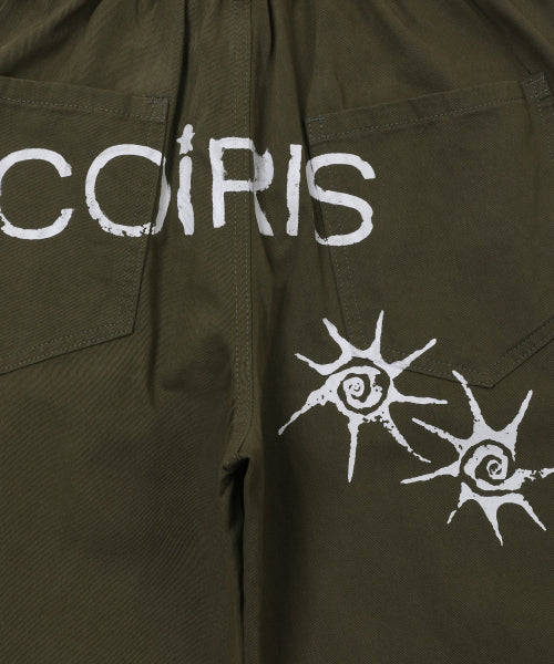 BACK TEE LOGO PARACHUTE PANTS UNISEX - 2 COLORS BLACK