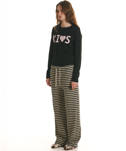 KISS LOGO LONG SLEEVE T-SHIRT - 2 COLORS BLACK
