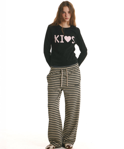 KISS LOGO LONG SLEEVE T-SHIRT - 2 COLORS BLACK