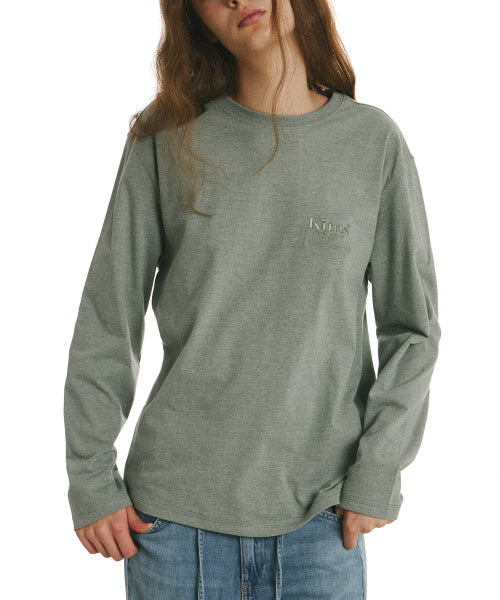 MINI BAM LINE LOGO LONG SLEEVE T-SHIRT - 3 COLORS KHAKI