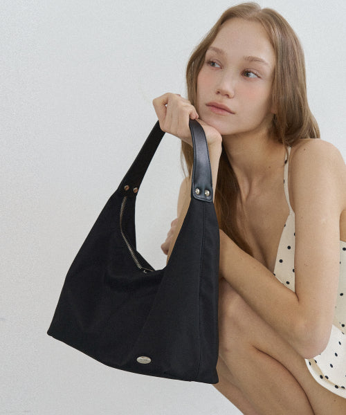 WEEK SHOULDER BAG - 4 COLORS NYLON BLACK