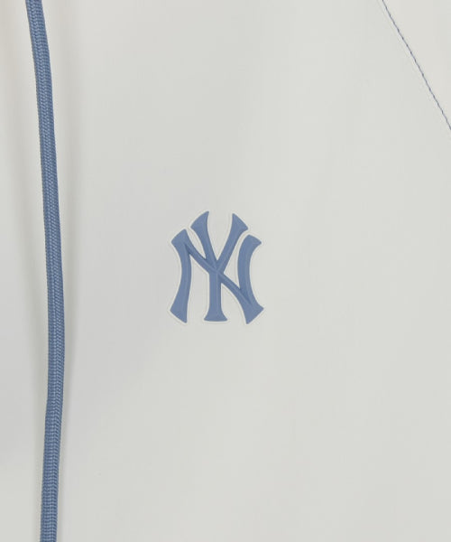 SPORTIVE CURSIVE LOGO HOOD WINDBREAKER NY #KARINA同款! - 3 COLORS IVORY