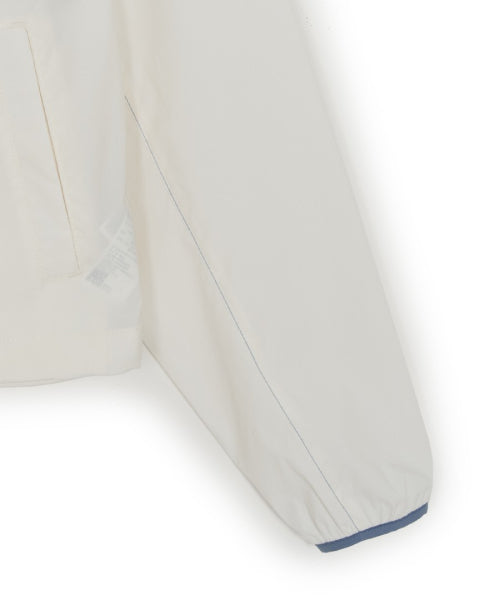 SPORTIVE CURSIVE LOGO HOOD WINDBREAKER NY #KARINA同款! - 3 COLORS IVORY