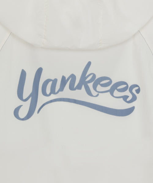 SPORTIVE CURSIVE LOGO HOOD WINDBREAKER NY #KARINA同款! - 3 COLORS IVORY