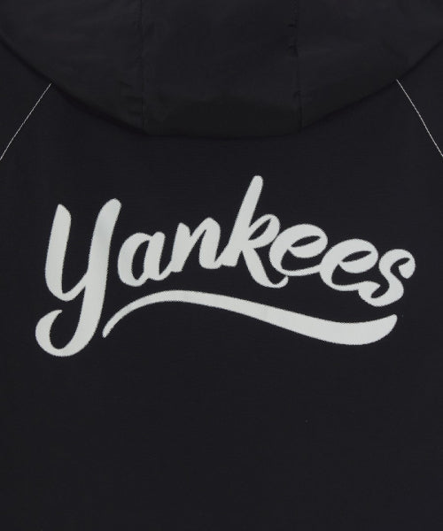 SPORTIVE CURSIVE LOGO HOOD WINDBREAKER NY #KARINA同款! - 3 COLORS BLACK