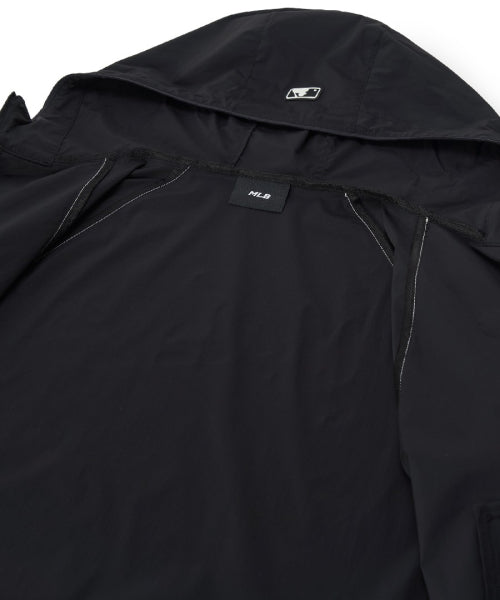 SPORTIVE CURSIVE LOGO HOOD WINDBREAKER NY #KARINA同款! - 3 COLORS BLACK