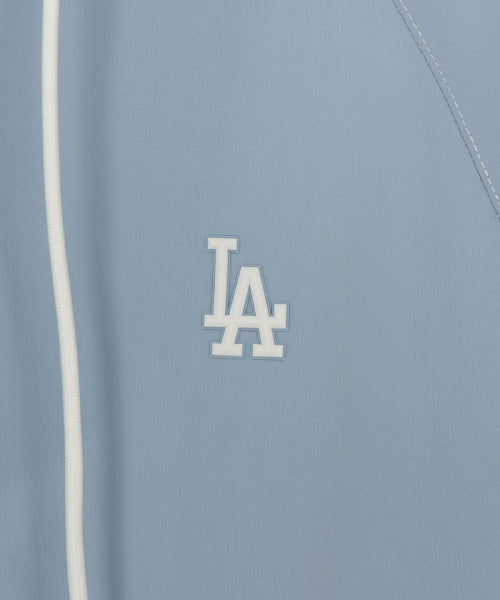SPORTIVE CURSIVE LOGO HOOD WINDBREAKER NY #KARINA同款! - 3 COLORS SKY BLUE
