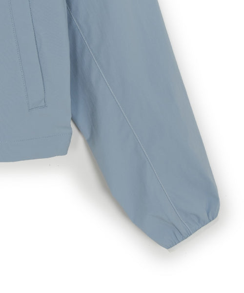 SPORTIVE CURSIVE LOGO HOOD WINDBREAKER NY #KARINA同款! - 3 COLORS SKY BLUE