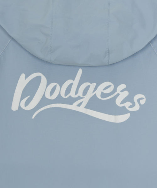 SPORTIVE CURSIVE LOGO HOOD WINDBREAKER NY #KARINA同款! - 3 COLORS SKY BLUE