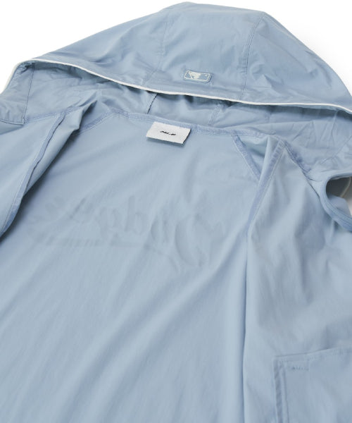 SPORTIVE CURSIVE LOGO HOOD WINDBREAKER NY #KARINA同款! - 3 COLORS SKY BLUE