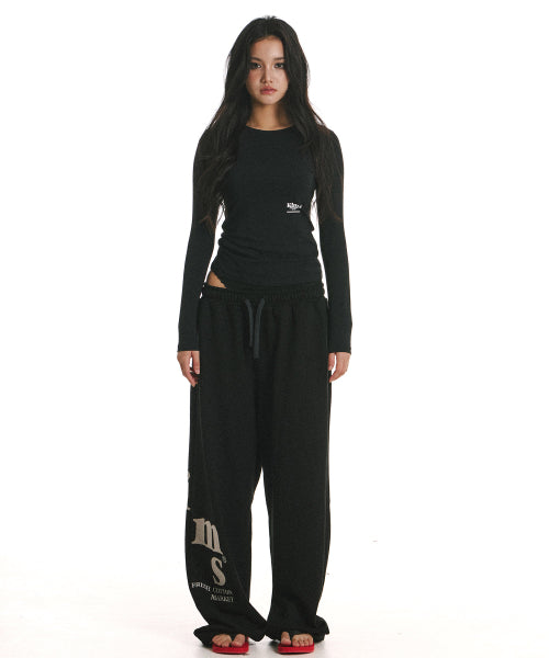 LINE LONG SLEEVE T-SHIRT BLACK