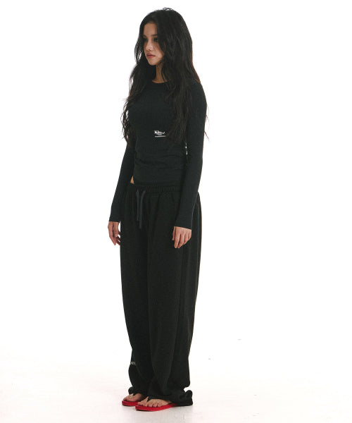 LINE LONG SLEEVE T-SHIRT BLACK