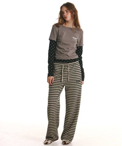 LAYERED LONG SLEEVE T-SHIRT - 2 COLORS GREY