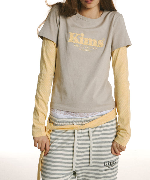 MINI SLEEVE LONG SLEEVE T-SHIRT - 3 COLORS YELLOW