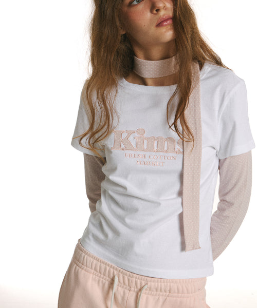 MINI SLEEVE LONG SLEEVE T-SHIRT - 3 COLORS PINK