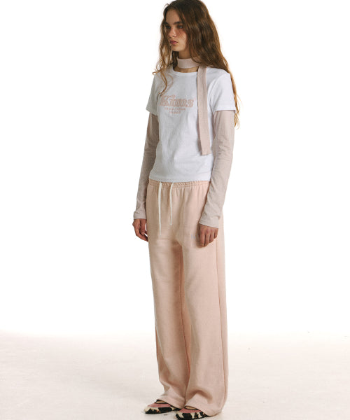MINI SLEEVE LONG SLEEVE T-SHIRT - 3 COLORS PINK