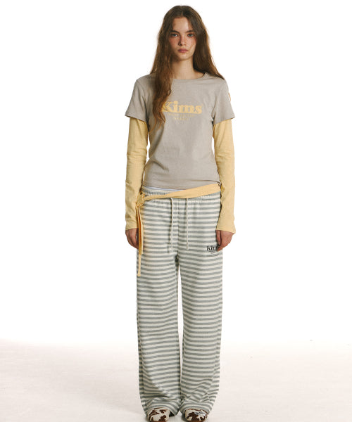 STRIPE PANTS - 2 COLORS GREY