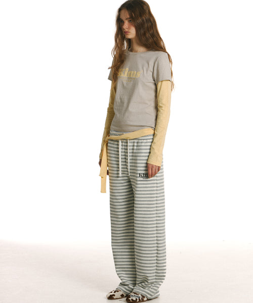 STRIPE PANTS - 2 COLORS GREY