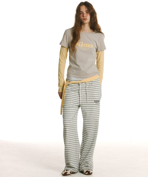 STRIPE PANTS - 2 COLORS GREY