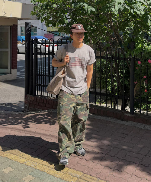 WASHED FLAG TEE B - 2 COLORS