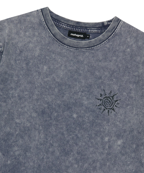 WASHED SOLAR APPLIQUE TEE - 2 COLORS
