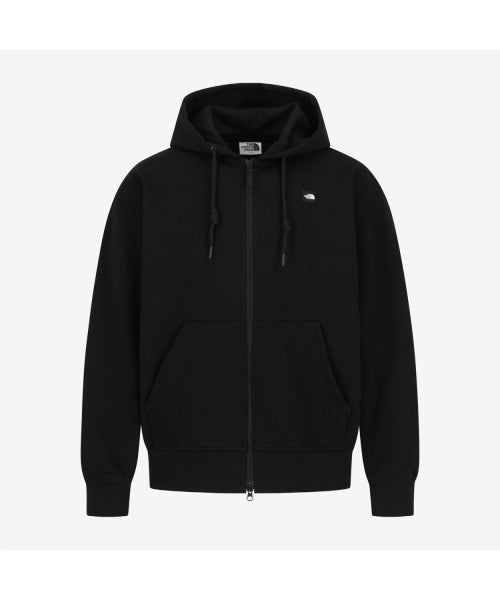 WHITE LABEL HOODIE ZIP-UP BLACK