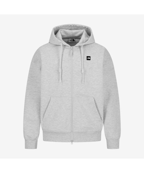 WHITE LABEL HOODIE ZIP-UP MELANGE GREY
