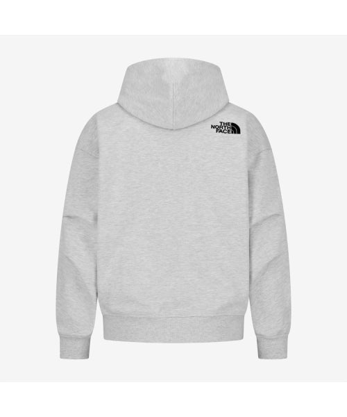 WHITE LABEL HOODIE ZIP-UP MELANGE GREY
