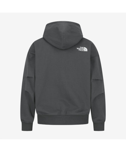 WHITE LABEL HOODIE ZIP-UP CHARCOAL GREY