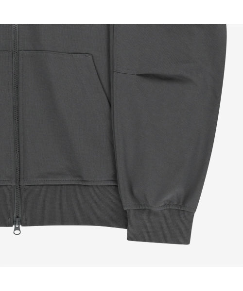 WHITE LABEL HOODIE ZIP-UP CHARCOAL GREY