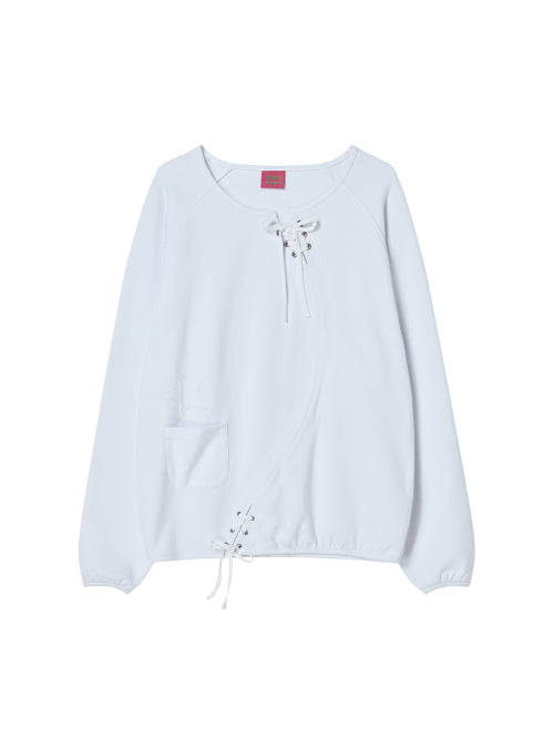 STAR APLIQUE CREWNECK WHITE - 2 COLORS