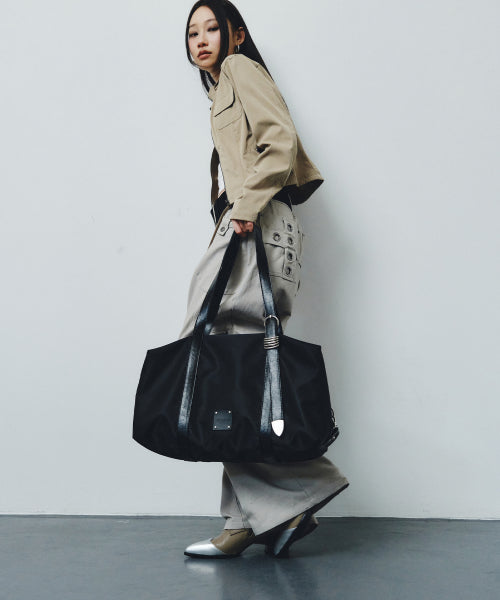 KAIA SHOULDER BAG - 3 COLORS NYLON BLACK