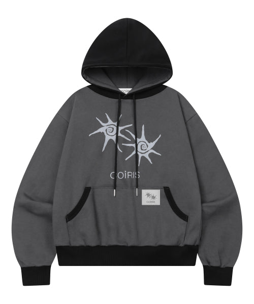 SOLUNA CONTRAST HOODIE TEE - 2 COLORS BLACK