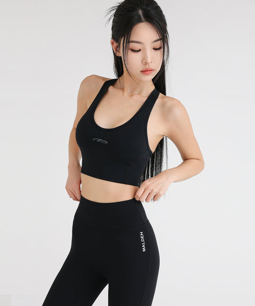 HIGH TENSION V-NECK BRA TOP BLACK