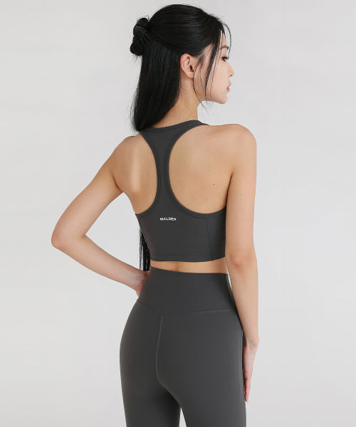 HIGH TENSION V-NECK BRA TOP BLACK