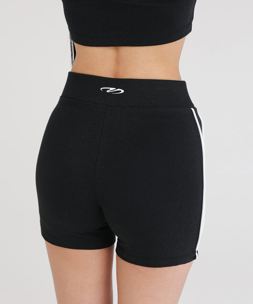 WOMEN PIPING SHORTS BLACK