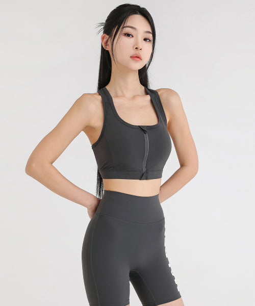 HIGH STRETCH RUNNING BRA TOP BLACK