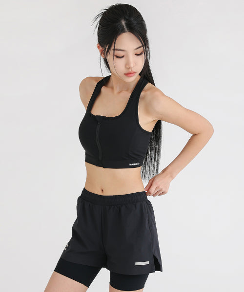 HIGH STRETCH RUNNING BRA TOP BLACK