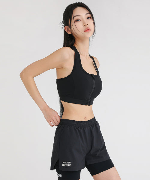 HIGH STRETCH RUNNING BRA TOP BLACK