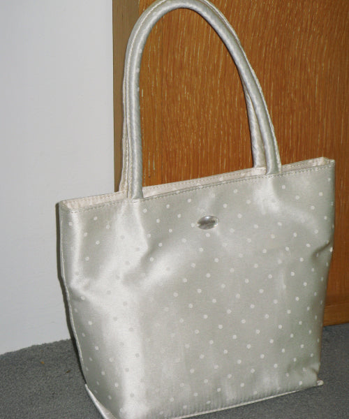 DOT SATIN MINI TOTE BAG - 2 colors IVORY