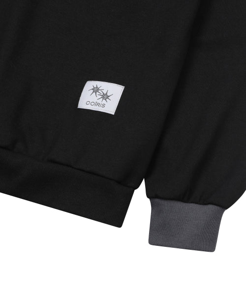 SMALL LOGO CONTRAST SWEATSHIRT UNISEX - 2 COLORS BLACK