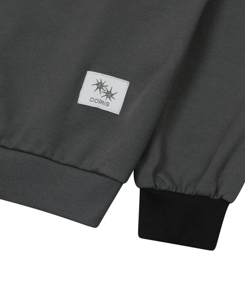 SMALL LOGO CONTRAST SWEATSHIRT UNISEX - 2 COLORS BLACK