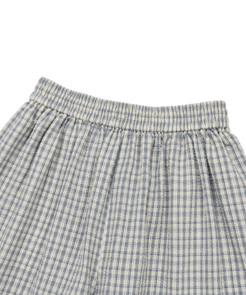 CHECK SEERSUCKER SHORTS #GISELLE同款! CREAM
